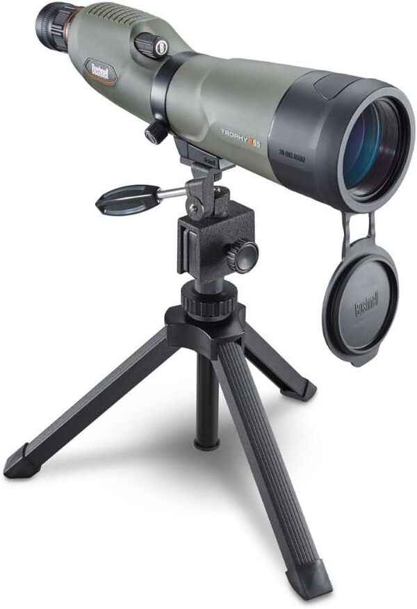 BUSHNELL Lunette Terrestre Trophy 20 - 60x65 - Parfaite pour l'Observation de la Nature et de la Faune - Précise - Contraste Elévé - Robuste - 886520, Noir