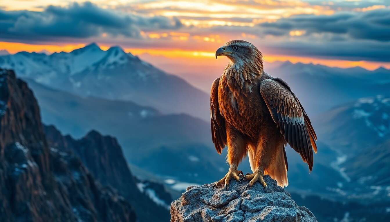 L'aigle royal : majesté des cieux alpins L'aigle royal : majesté des cieux alpins