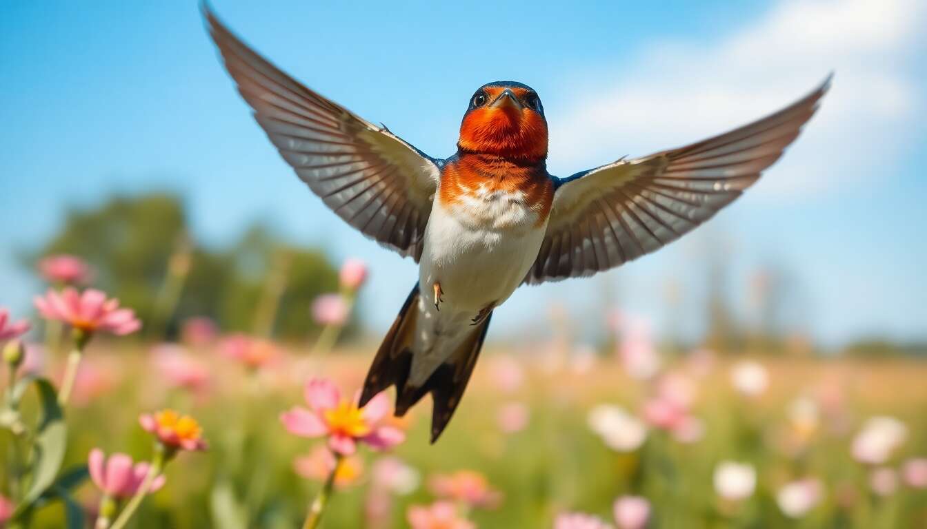 L'hirondelle et son lien avec le printemps L'hirondelle et son lien avec le printemps