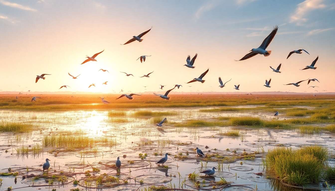 Impact des zones humides sur les oiseaux migrateurs Impact des zones humides sur les oiseaux migrateurs