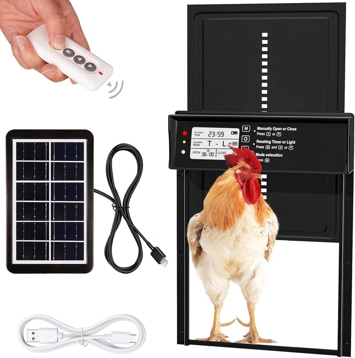 Test : porte de poulailler automatique Preshwous solaire et sécurisée