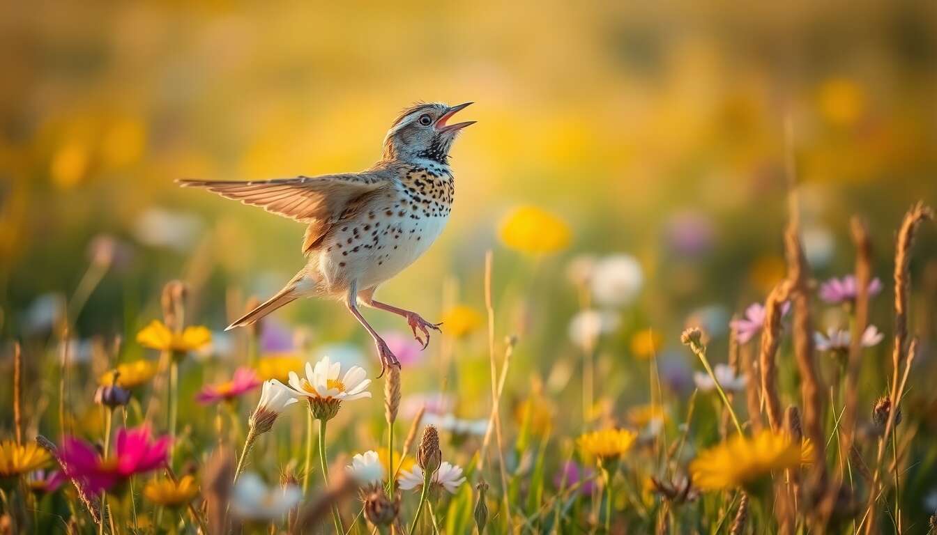Habitat et comportements de l'alouette
