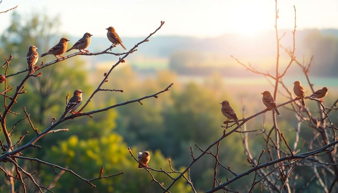 Les bruants dans l'atlas des oiseaux de france