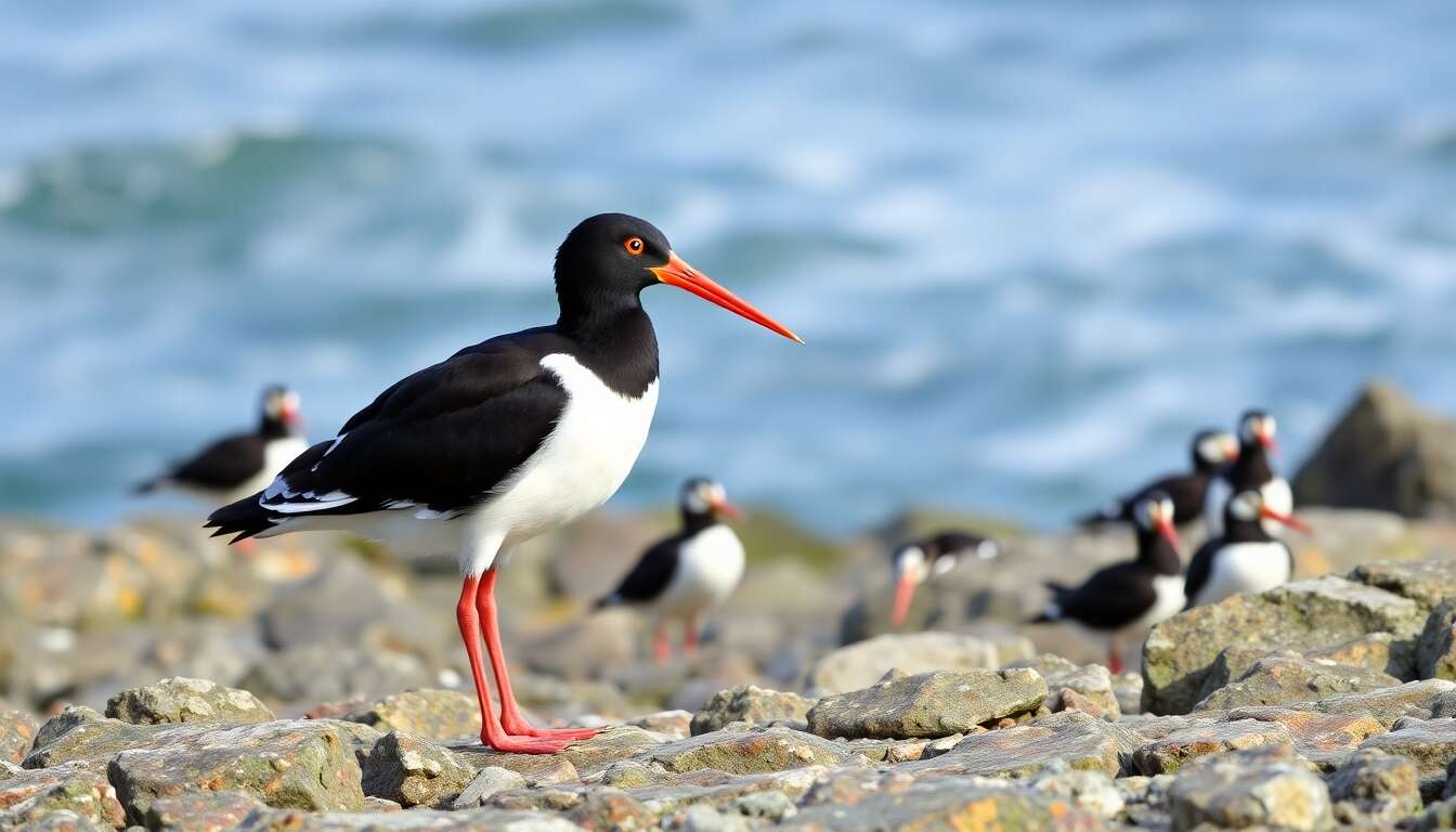 L’huîtrier-pie : éclat de couleurs L’huîtrier-pie : éclat de couleurs