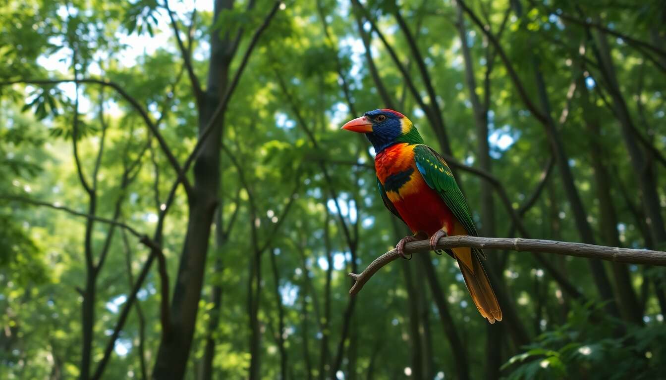 Habitat naturel des oiseaux forestiers
