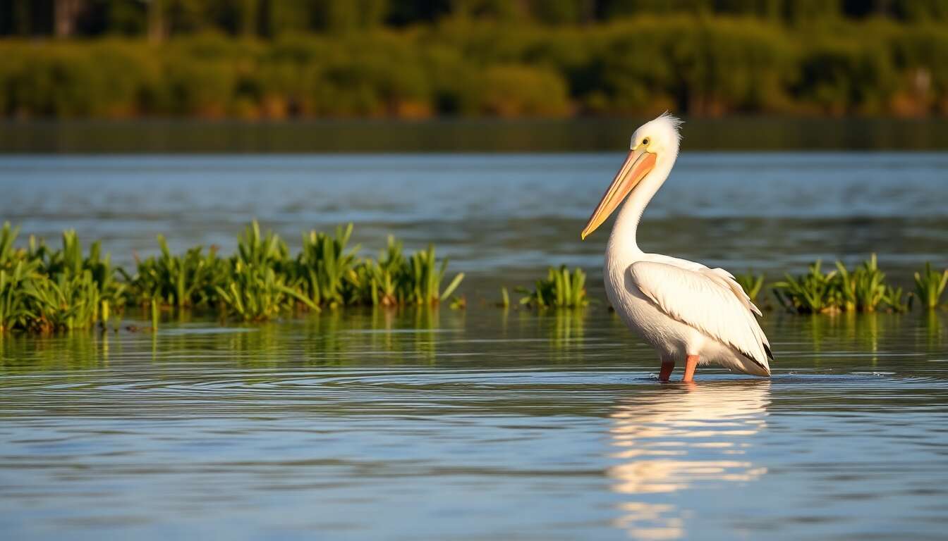 Le p&eacute;lican blanc : l'&eacute;l&eacute;gance au bord des lacs