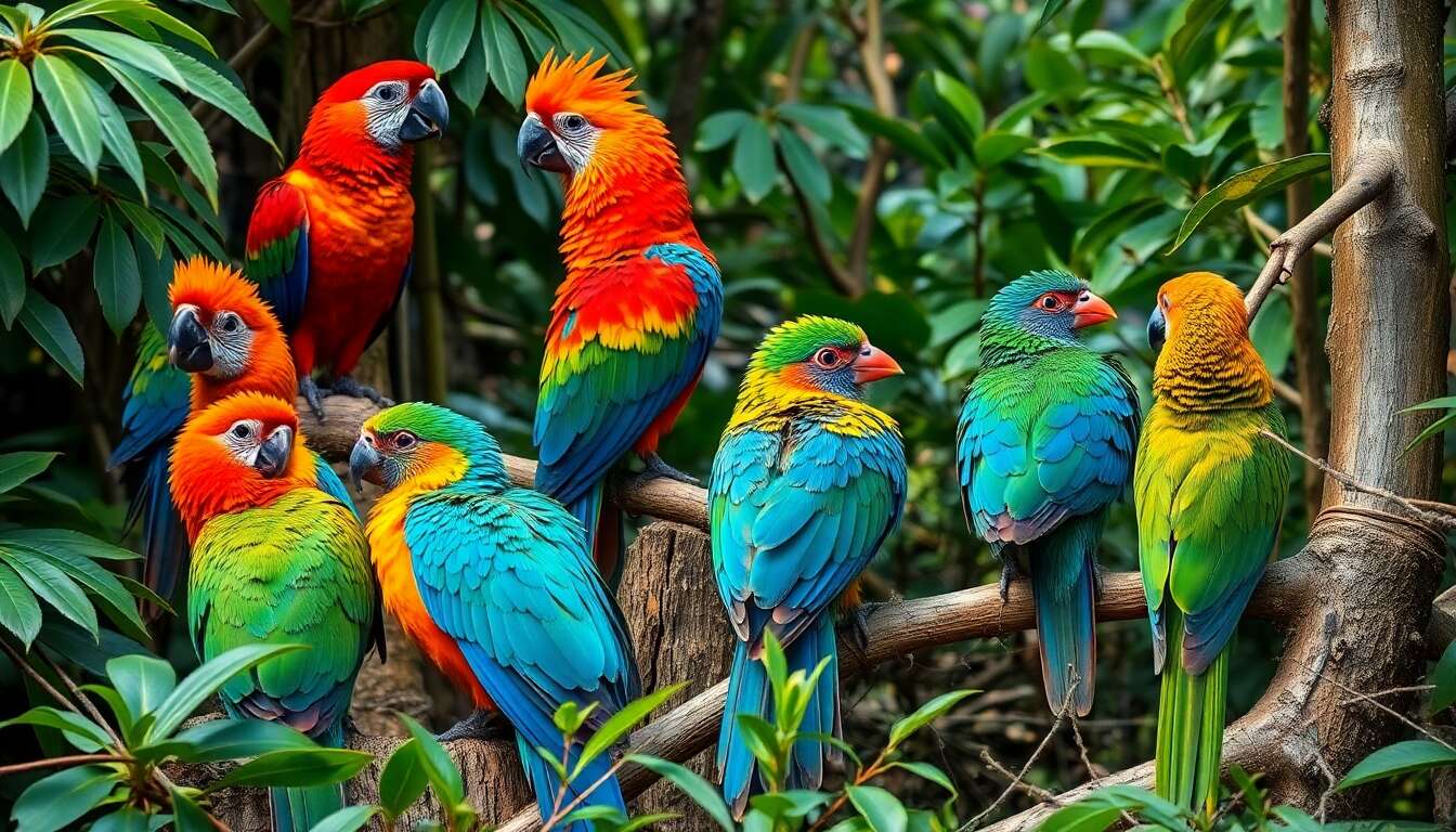 Les oiseaux color&eacute;s des for&ecirc;ts r&eacute;unionnaises