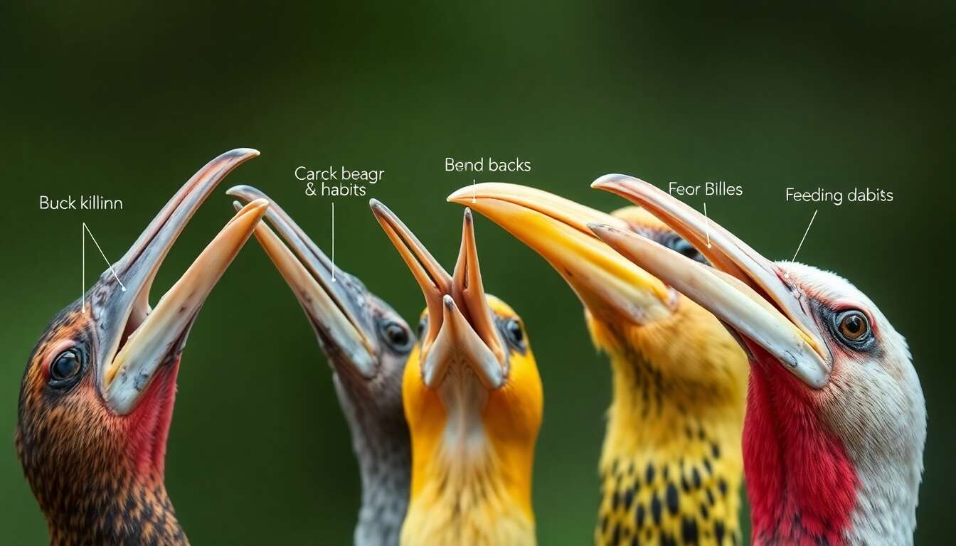 Typologie des becs et leur adaptation aux régimes alimentaires Typologie des becs et leur adaptation aux régimes alimentaires