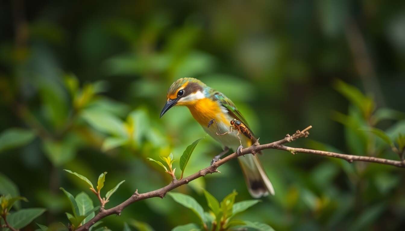 Interd&eacute;pendance &eacute;cologique entre oiseaux et insectes