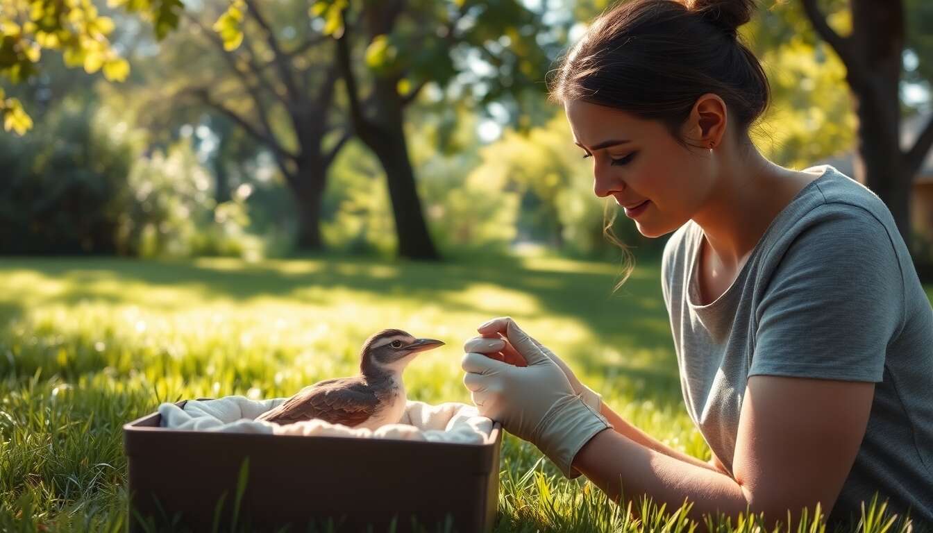 Assurer la sécurité de l'oiseau et du secouriste Assurer la sécurité de l'oiseau et du secouriste