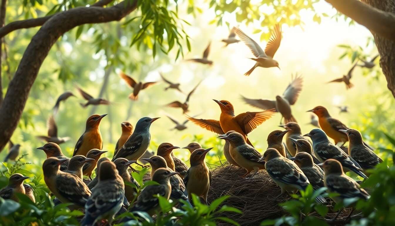 L'apprentissage social au sein des groupes d'oiseaux L'apprentissage social au sein des groupes d'oiseaux