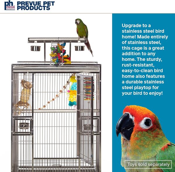 PREVUE PET PRODUCTS Cage à Oiseaux en Acier Inoxydable
