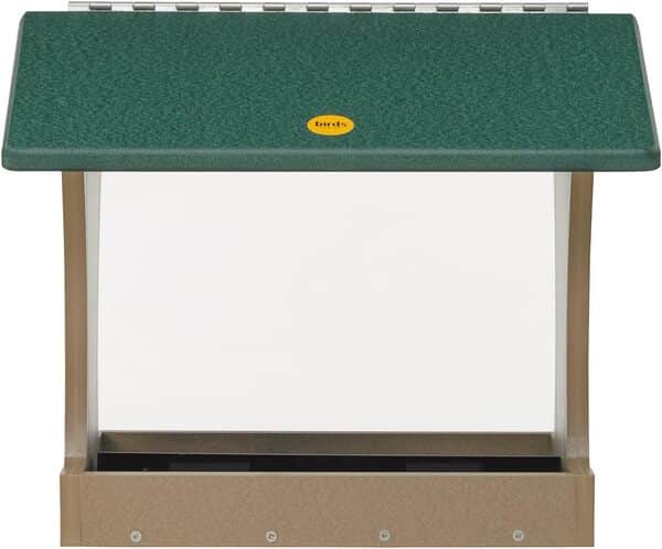 Birds Choice SN300 Mangeoire à Oiseaux Double Face recyclée, Taille L, Taupe/Vert