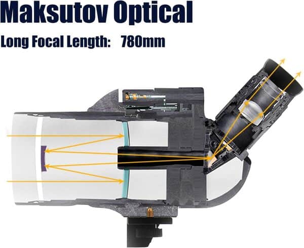 Svbony SV41 Mak Longue Vue, 25-75x70 Longue Vue avec Trépied, WiFi Caméra et Adaptateur M48 à M42, Prisme Bak4 Optique FMC Étanche pour Tir à la Cible, Observation des Oiseaux, Faune, Paysage