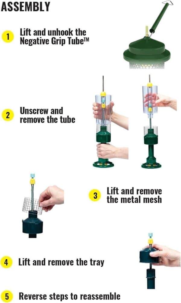 Squirrel Buster Mangeoire à Noix Anti-écureuils pour Oiseaux pour Noix et Fruits, Deux Mailles