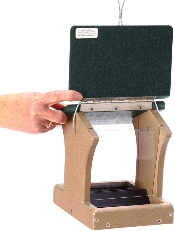 Oiseaux Choix 1,5 QT. 2 Côtés Hopper avec Toit Vert