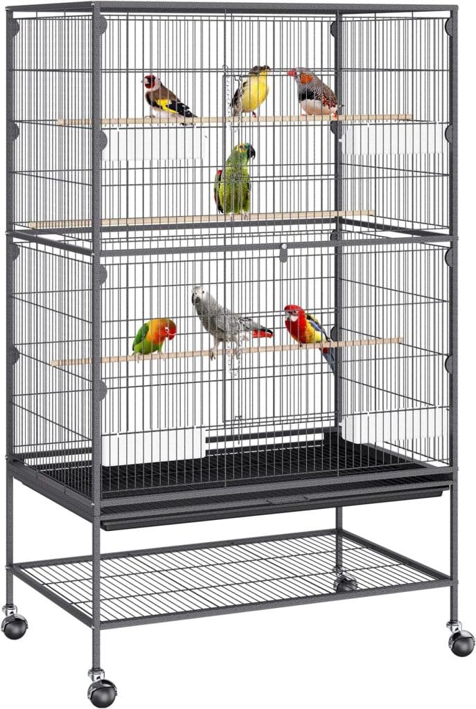 Avis sur la grande cage décorative VEVOR 79x51x132 cm pour oiseaux