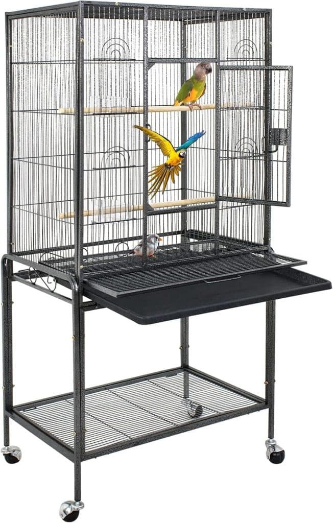 Test cage à oiseaux ZENY fer forgé 53-inch élégante