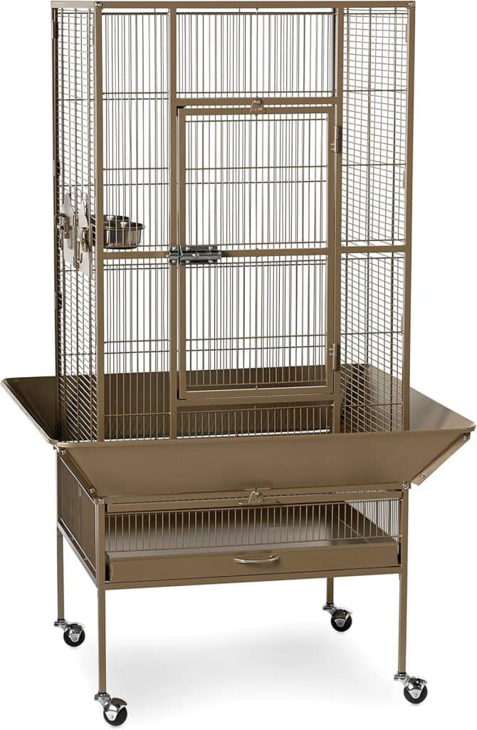 Test de la cage à oiseaux Coco Park Plaza marron de Prevue Pet Products