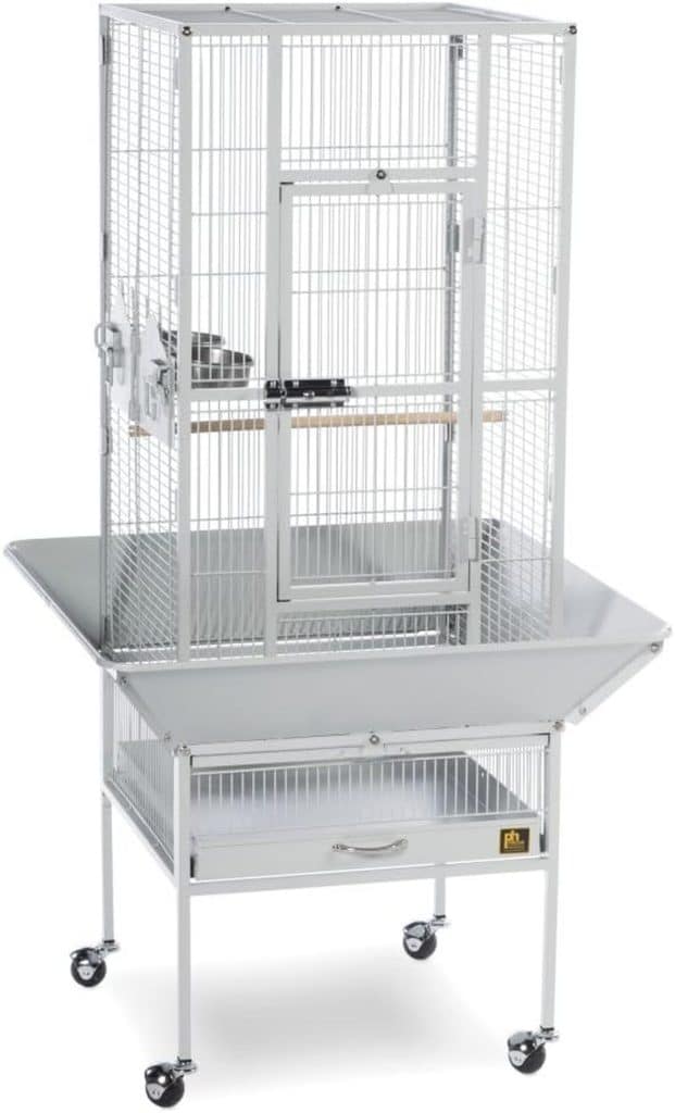 Test de la cage à oiseaux Prevue Pet Products 3351 W en étain
