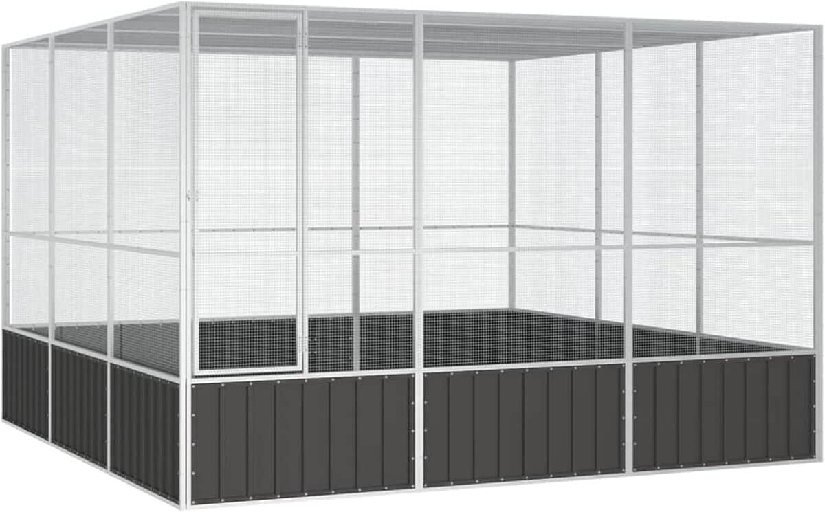 Test de la cage Homgoday anthracite en acier zingué