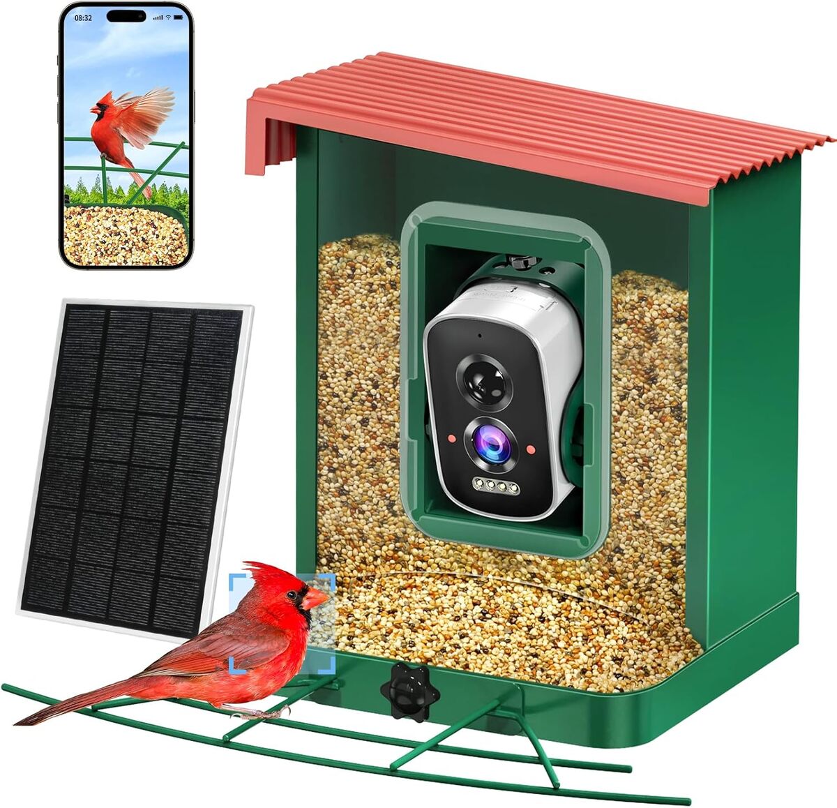 Test de la mangeoire intelligente Alimentation solaire 2, 5 K