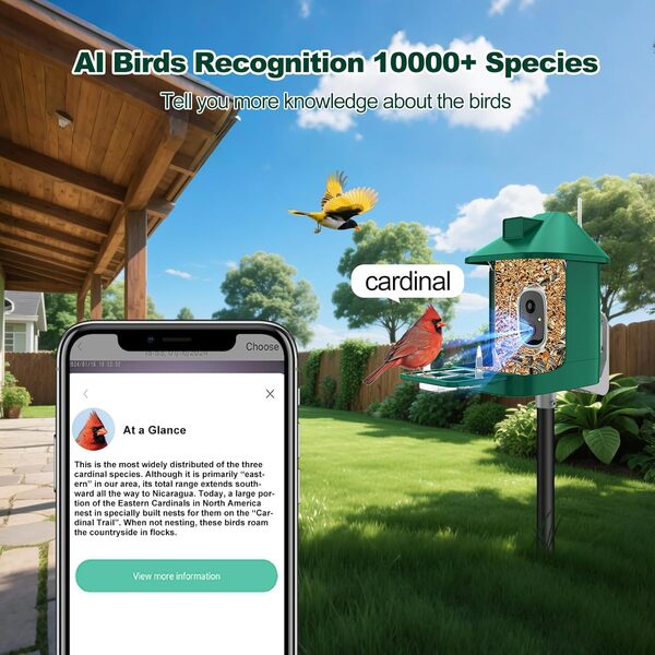 Mangeoire à oiseaux avec caméra