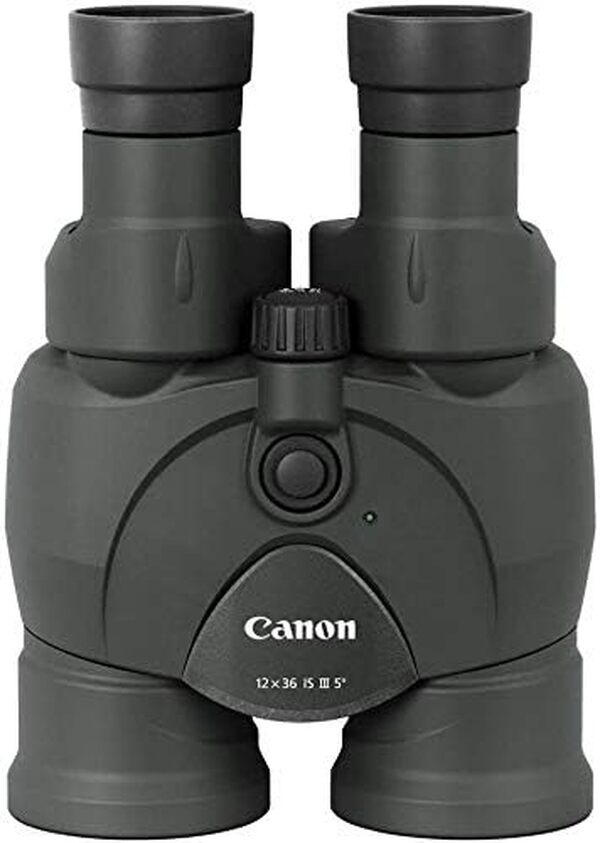 CANON Jumelles 12x36 is III stabilisées grossissement x12 diamètre 36mm, Portables et Confortables à Fort grossissement, Noir