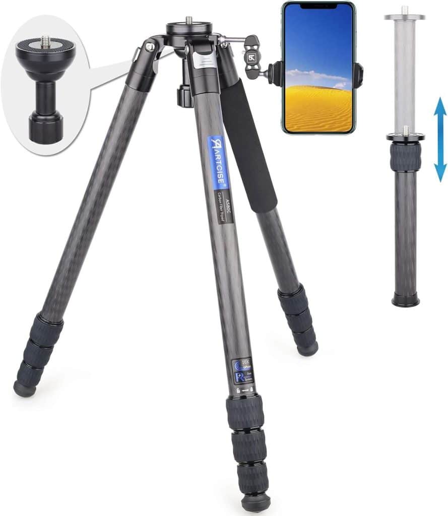 Test du trépied en fibre de carbone Artcise 196 cm : performance et stabilité