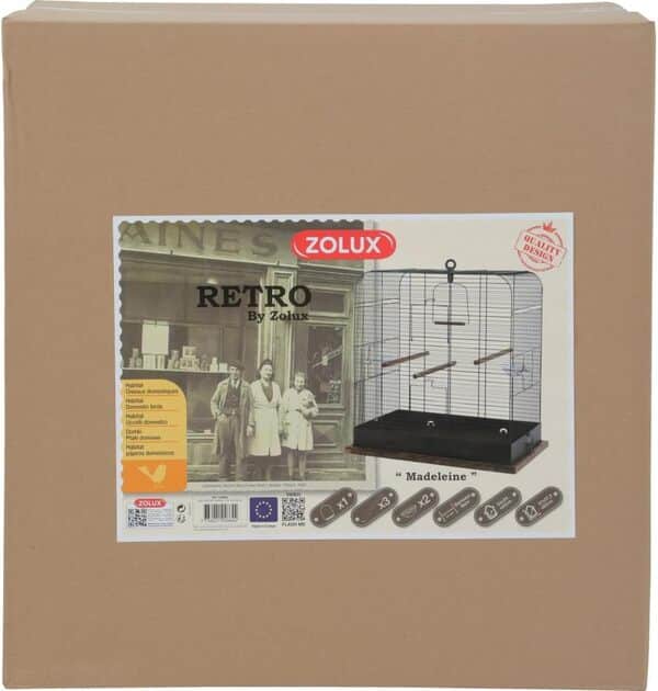 Zolux Cage rétro pour Oiseaux Madeleine