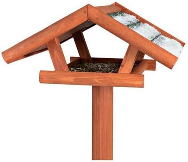 Trixie Natura Mangeoire avec Pied 46 × 22 × 44 cm pour Oiseau, Marron