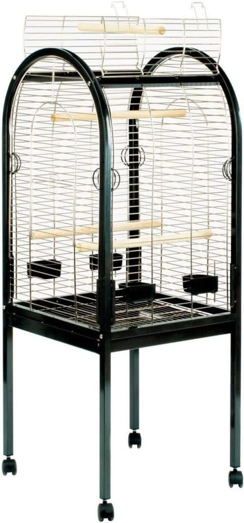 Test cage à perroquet Duvo+ Junior : noir, pratique et spacieuse