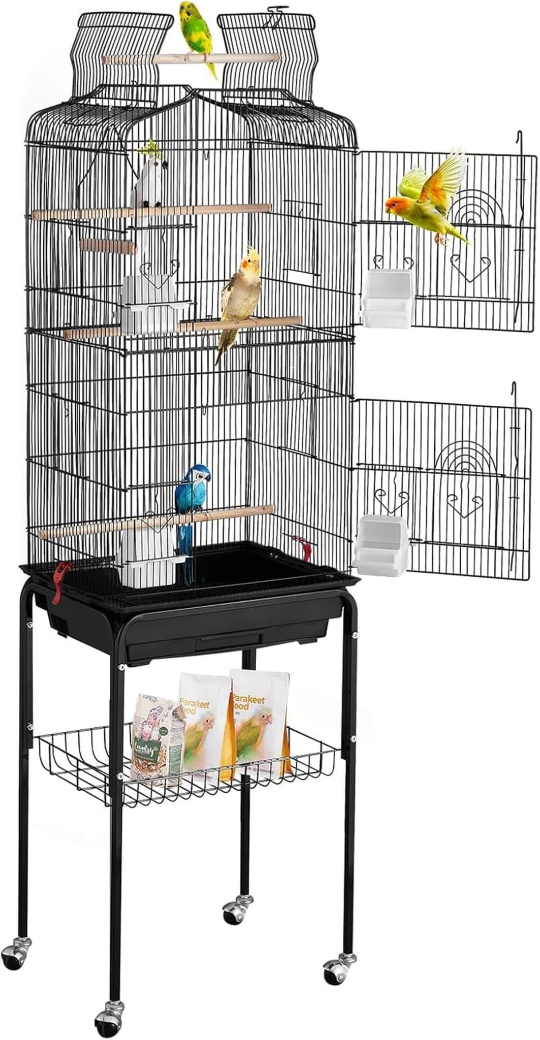 Test cage VEVOR 45, 7 x 35, 5 pour oiseaux en métal