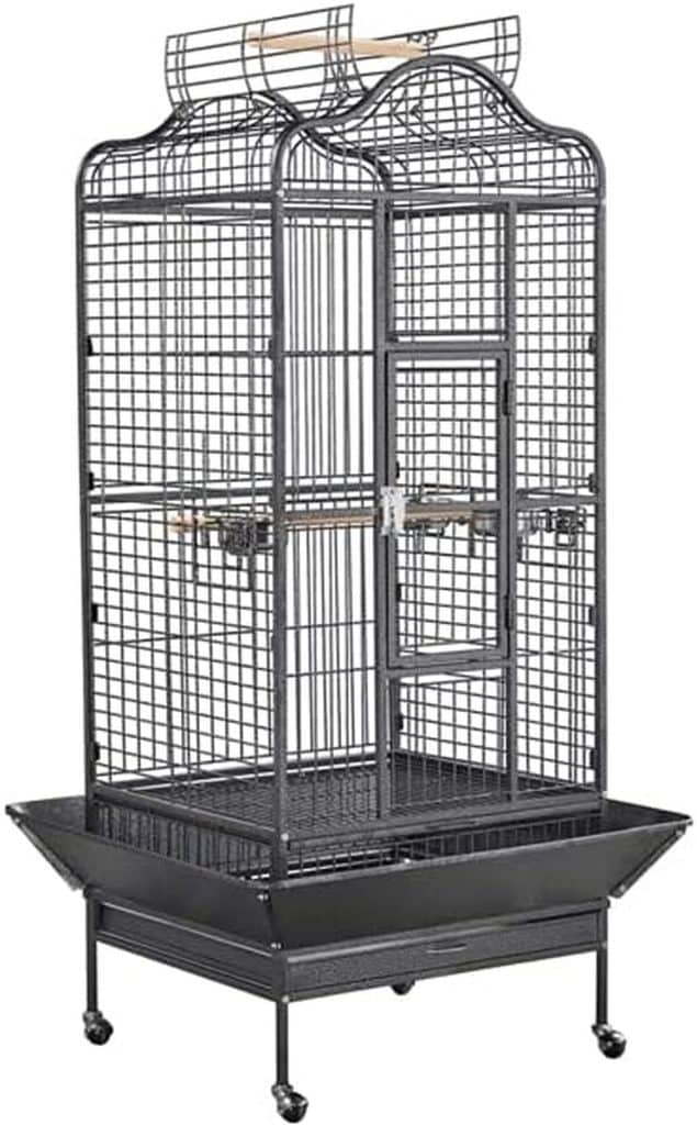 Test de la grande cage pour perroquets Abician avec toit ouvrable