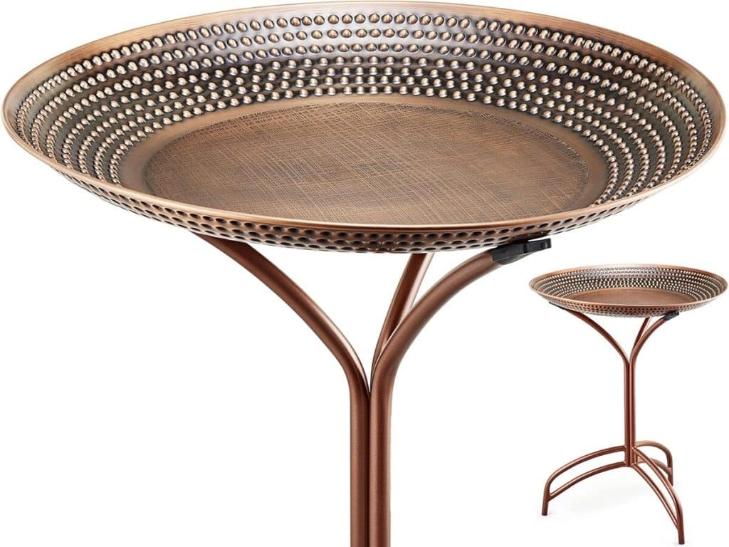 Test du bain d'oiseaux Good Directions avec Saint-François en cuivre bleu vert