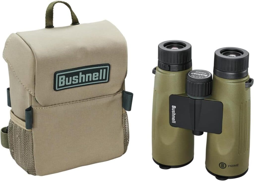 Test : jumelles Bushnell Prime 12 x 50 et Vault Bino Caddy Pack robustes pour la chasse et observation