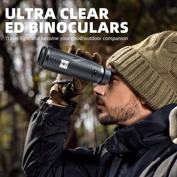 ED HD Jumelles 8 x 42 pour adultes, étanches et antibuée avec corps en alliage de magnésium, prisme BAK4 – Jumelles haute puissance pour l'observation des oiseaux, la chasse, les voyages et les sports