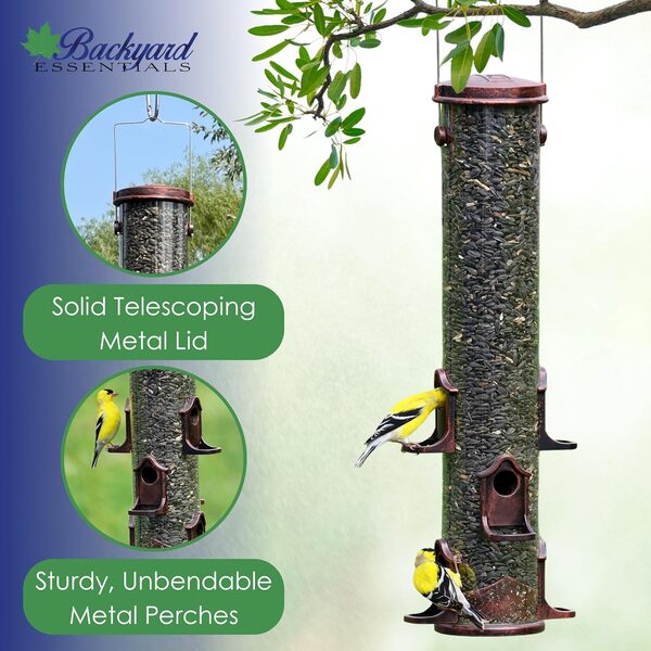 Backyard Essentials Mammoth Mangeoire à graines en cuivre