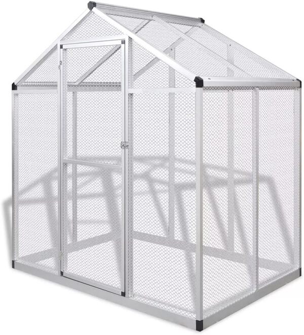 Tidyard Volière d'extérieur/Volière Oiseaux Extérieur/Cage à Oiseaux Extérieur en Aluminium 178 x 122 x 194 cm