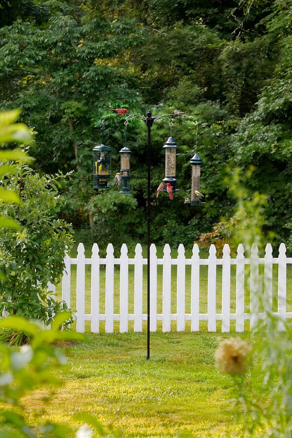 Brome BirdsUP Versa 4 1213-V01 avec Niveau Bullseye et Barre de Couple, 2,5 cm de diamètre, Poteau installé de 2,3 m pour mangeoires à Oiseaux, Noir