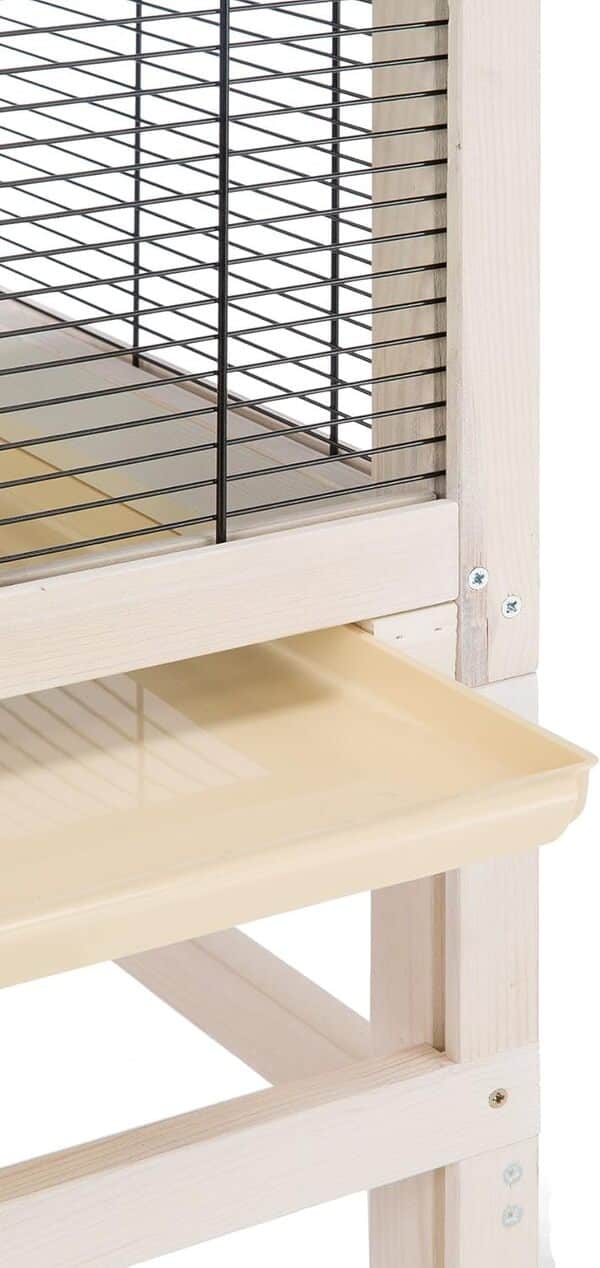 Ferplast Wilma Volière en Bois Beige pour Oiseaux 83 x 67 x 158,5 cm