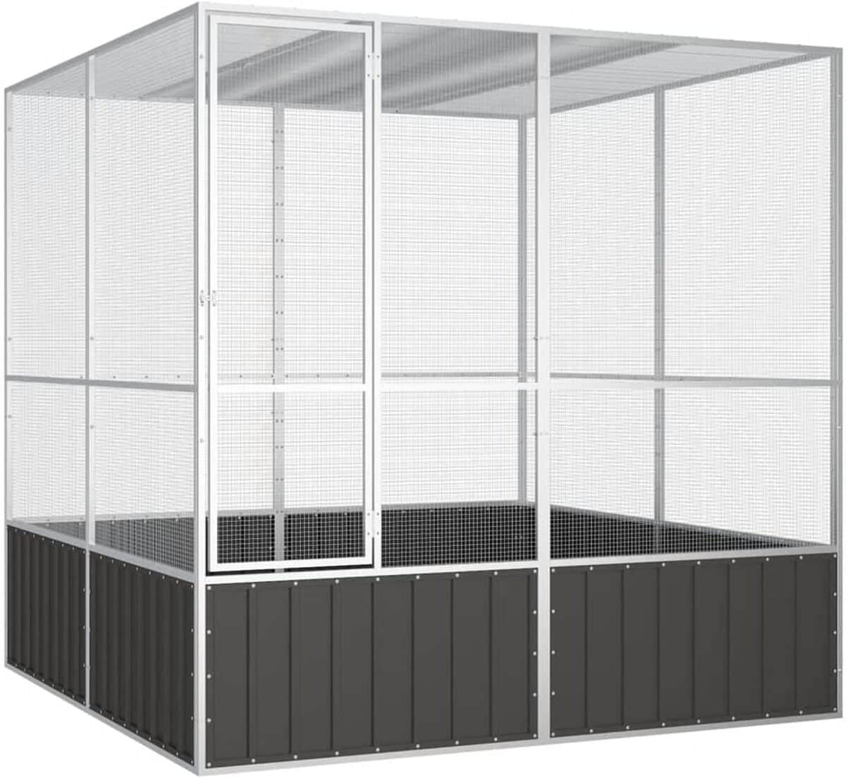 Test de la cage à oiseaux Gecheer anthracite en acier galvanisé