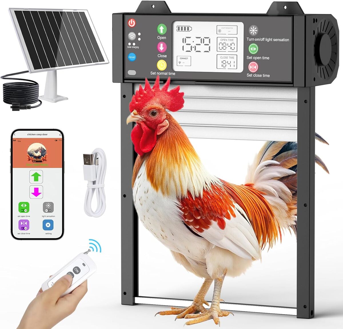 Test du clapet solaire automatique avec écran LCD : haute technologie pour votre poulailler