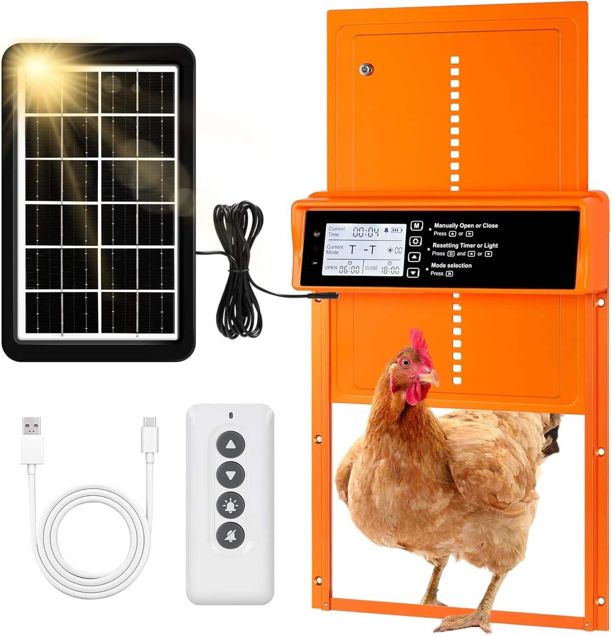 Test : porte automatique de poulailler solaire avec minuterie et télécommande