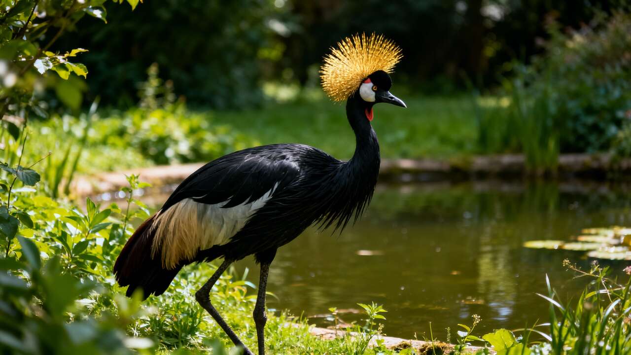 Grue couronnée noire : découvrez ce joyau du Parc de Clères