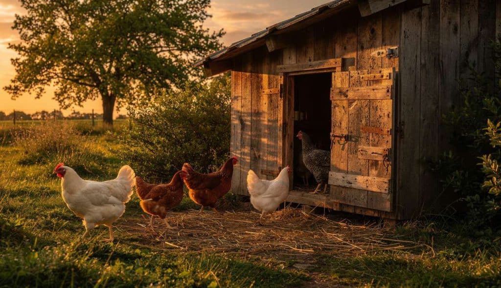 Faire rentrer ses poules dans le poulailler le soir : astuces et conseils