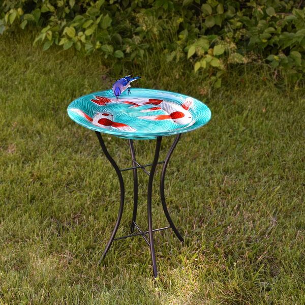 Songbird Essentials Bain d'oiseaux pour bassin Koi avec support