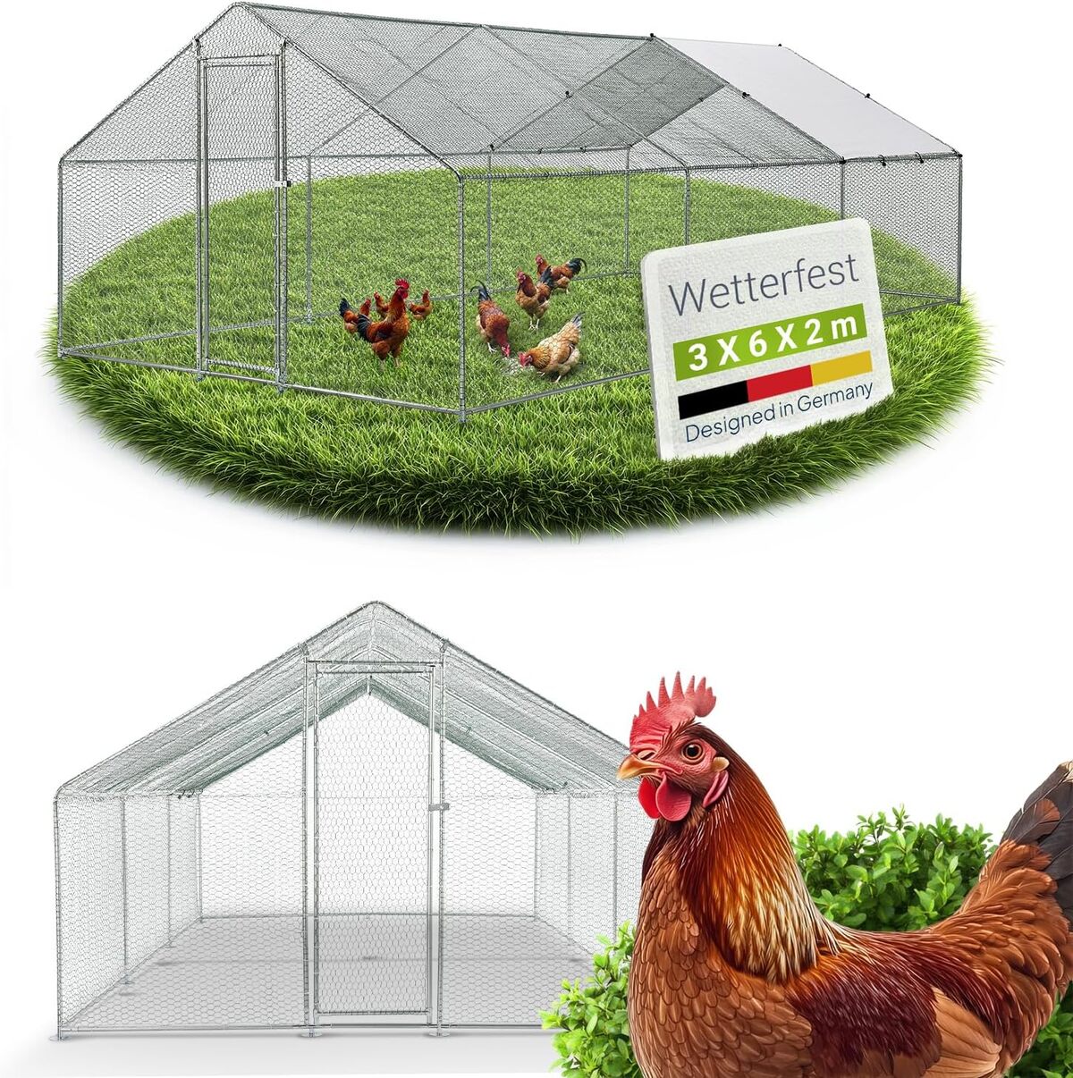 Test de l'enclos Juskys 18 m² : espace sécurisé pour poules et petits animaux