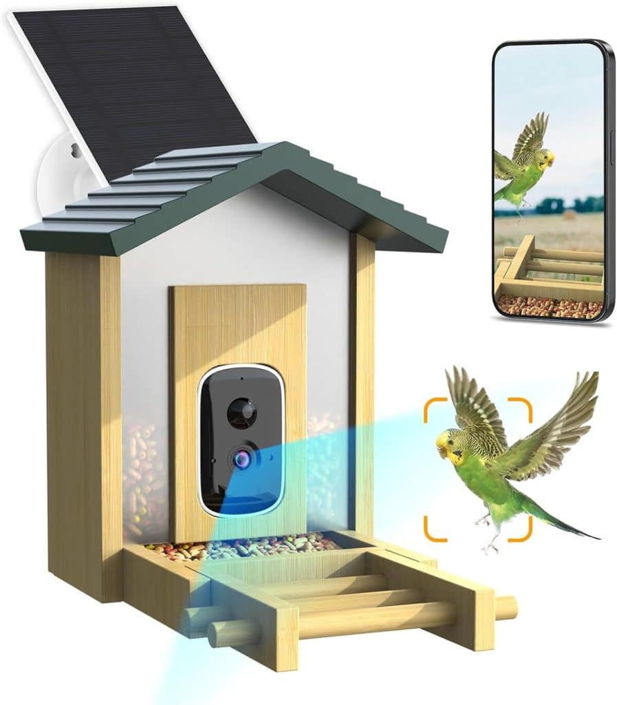 Test : mangeoire intelligente à oiseaux avec caméra solaire et IA