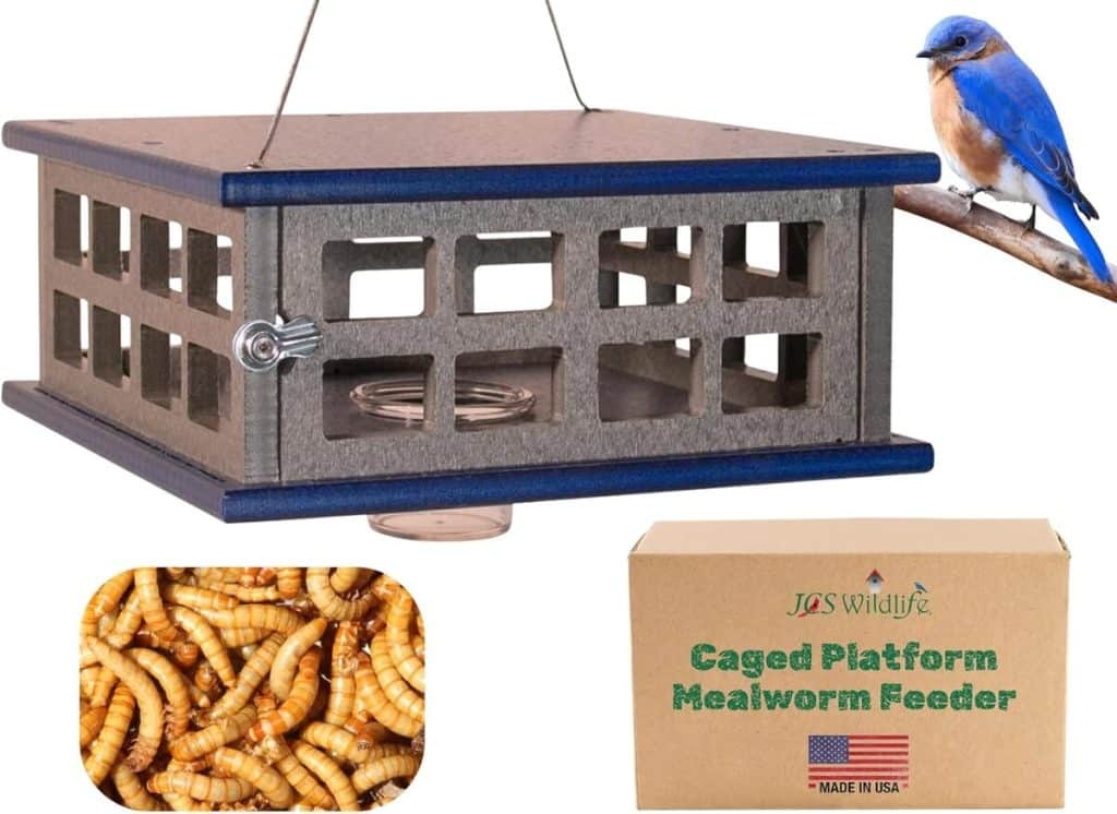 Test mangeoire JCS Wildlife en polyéthylène recyclé (gris/bleu)